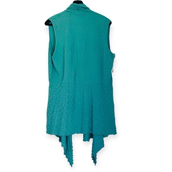 Lafayette 148 New York Asymmetrical Sleeveless Open Cardigan Size Large - Picture 2 of 6
